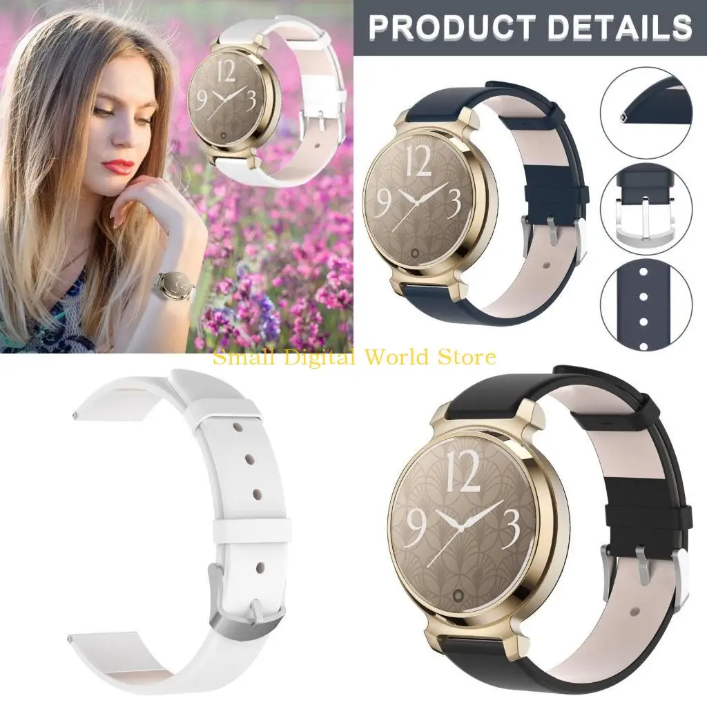 

77UB Кожаный часовой ремешок удобный кожаный ремень для часов подходит для умных часов