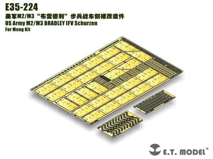 ET Model 1/35 E35-224 US Army M2/M3 BRADLEY IFV Schurzen For Meng Kit