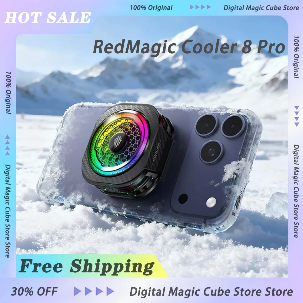 RedMagic Cooler 8 Pro Magnetic CellPhone Cooler 36W high-power heat dissipation CellPhone Cooler for Gaming Iphone Andriod Gifts