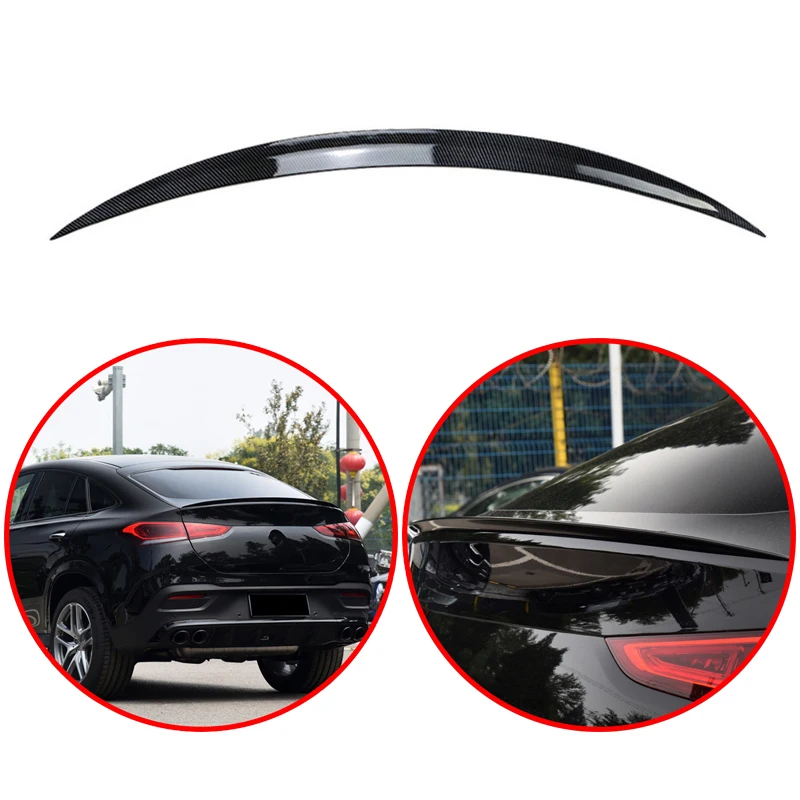 High Quality ABS Spoiler Glossy Black Or Carbon Fiber Look For Mercedes Benz GLE53 GLE63 Coupe 2020up W167 C167 GLE350 450 AMG