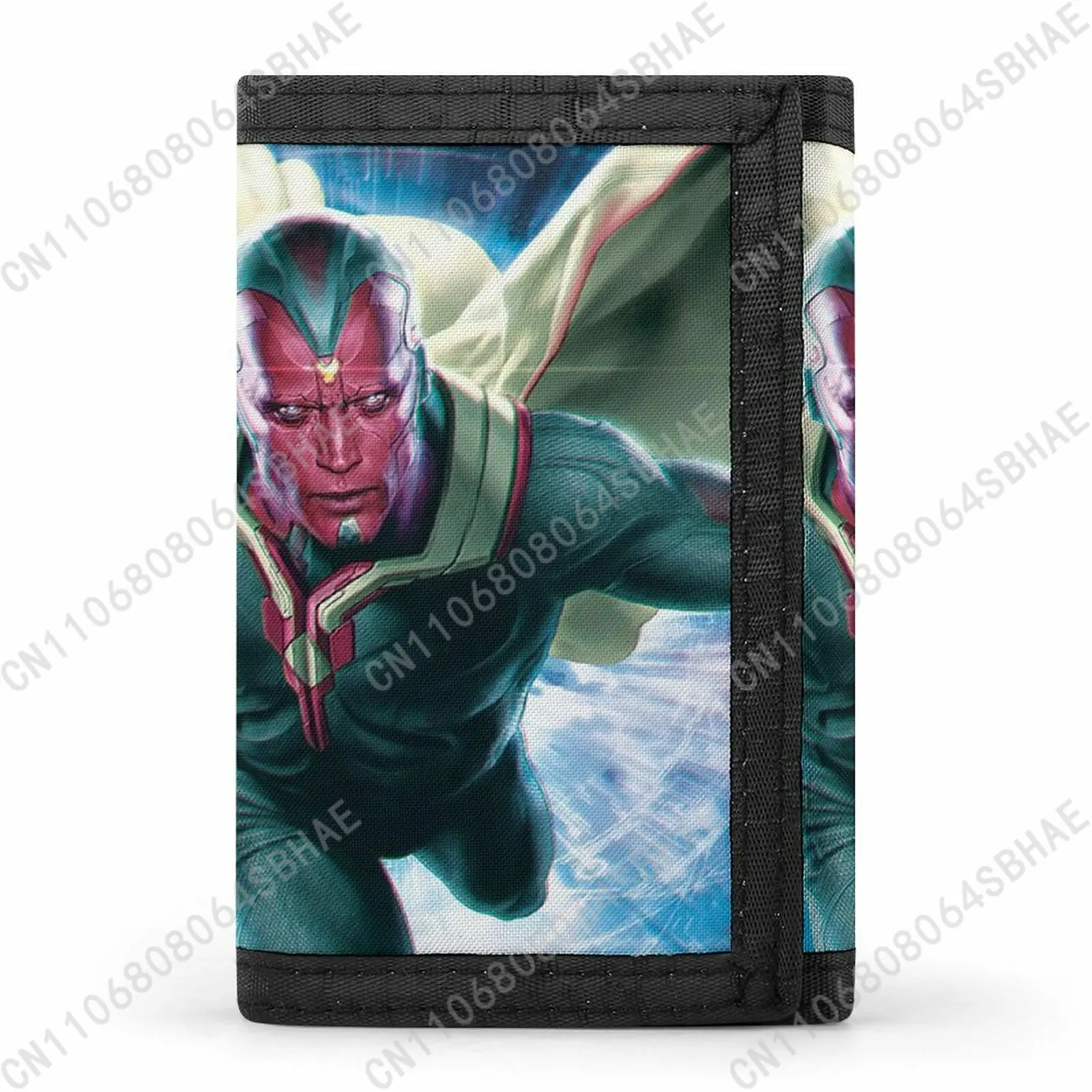

Marvel Vision Tri Fold Wallet Teenage Girls Boys Slim 3 Fold Card Personalized Pattern Purse School Daily Use Cosplay