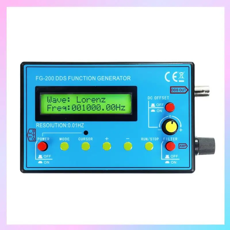 

AB25-FG200 Функция DDS Генератор сигналов Частотомер 0,01 Гц - 500 кГц Модуль источника сигнала Синус + квадратный + зубчатая сигнализация