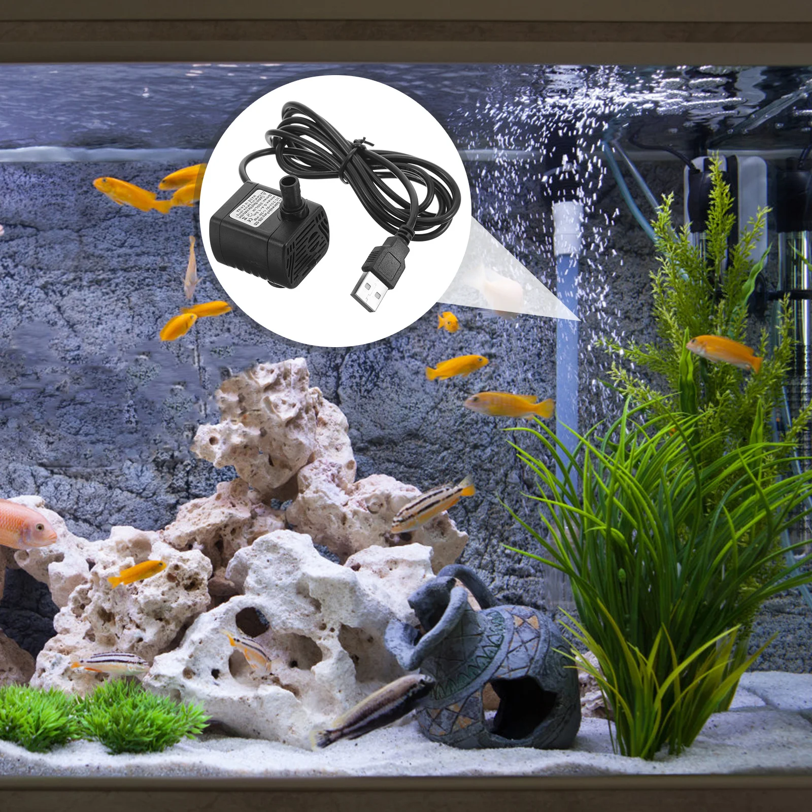 

Submersible Pump Plastic Mini Water Pump for Fountain Pond Fish Tank Quiet Operation Pond Filter Kit Submersible Water Pumps