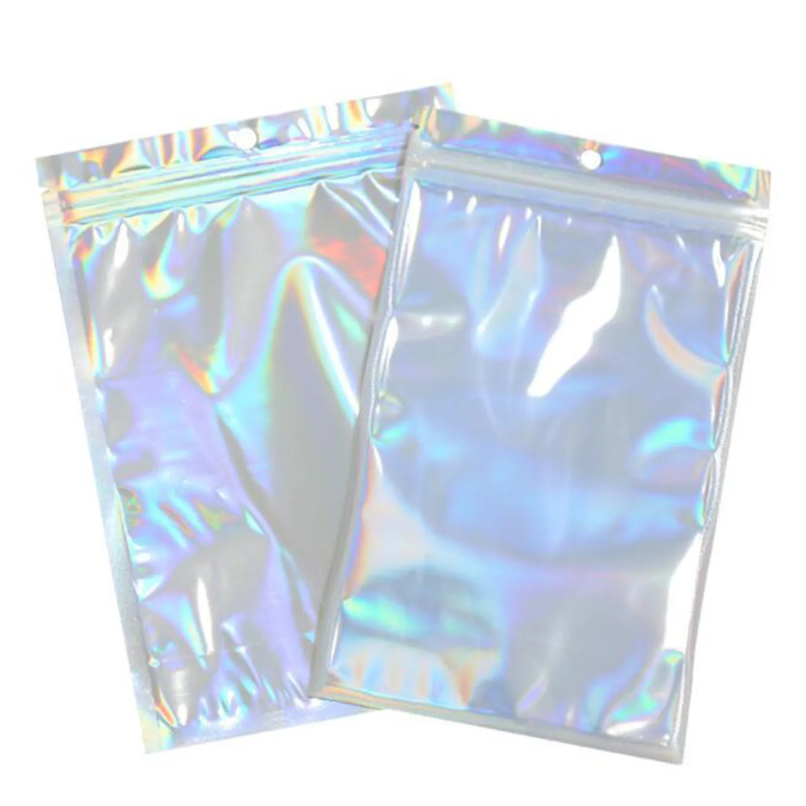 100 PC Resealable Smell Proof Bags Ziplock Bags Flash Aluminum