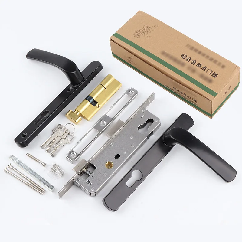 Aluminum Alloy Single Point Door Lock, Aluminum Alloy Door Handle, 85+20/85+25/85+30 Lock Body Lock