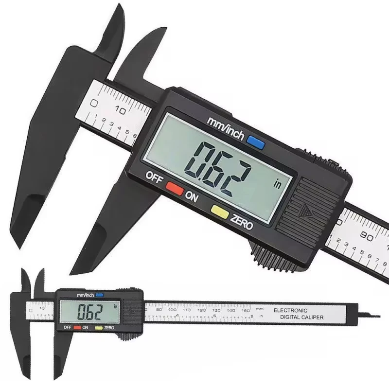 150Mm 100Mm Elektronische Digitale Remklauw Koolstofvezel Wijzerplaat Nonius Remklauw Micrometer Meetinstrument Digitale Liniaal