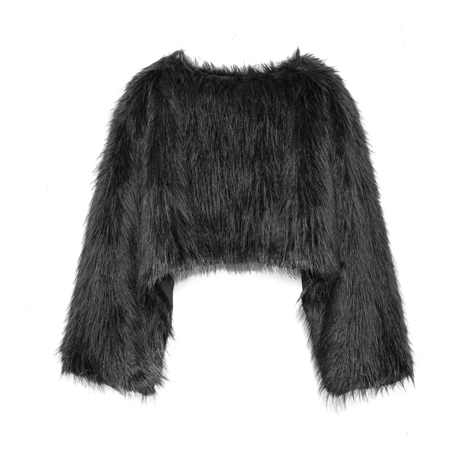 2024 Autumn Fashion Versatile New Artificial Fur Effect Short Coat Amazon Women's Clothing