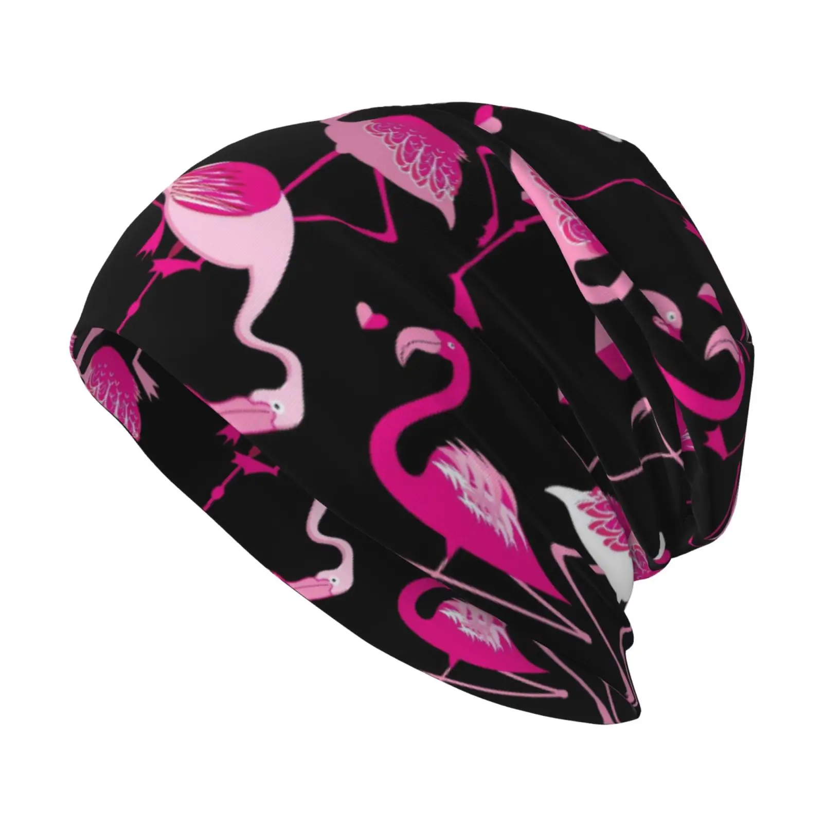 Pink Flame Bird Printed Knitted Hat for Men and Women Cool Winter Warm Knitted Adult Hat Soft Hat Warm Fashion