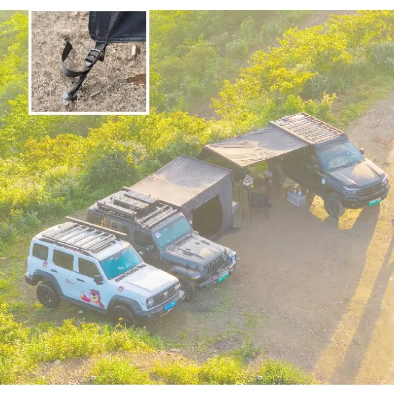 Factory Direct Sales Luxury Car-mounted Outdoor Camping Tent Suitable for ORV SUV Camping Shelter Car