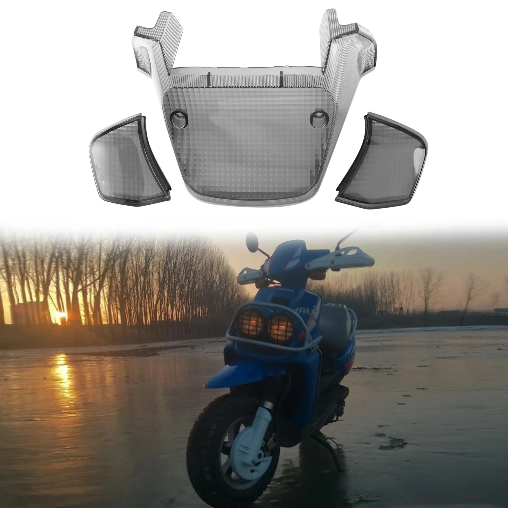 Motorcycle Tail Light Rear Cover Brake Light Cover Suitable for Yamaha Scooter BWS100