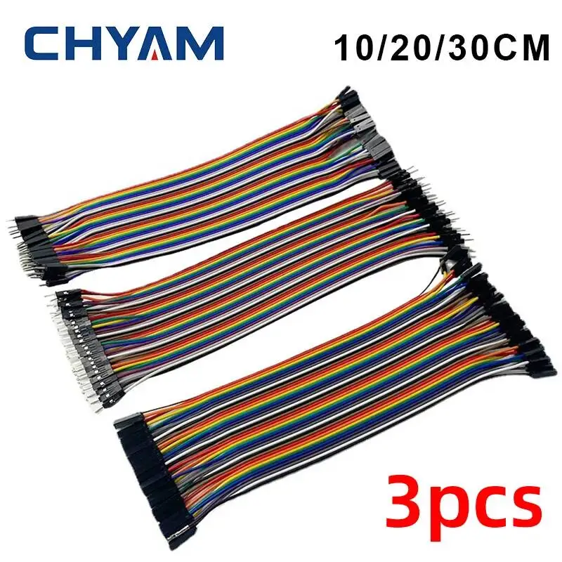 

10CM 20CM 30CM 40Pin Dupont Line Male To Male + Male To Female And Female To Female Jumper Wire Dupont Cable For Arduino DIY KIT