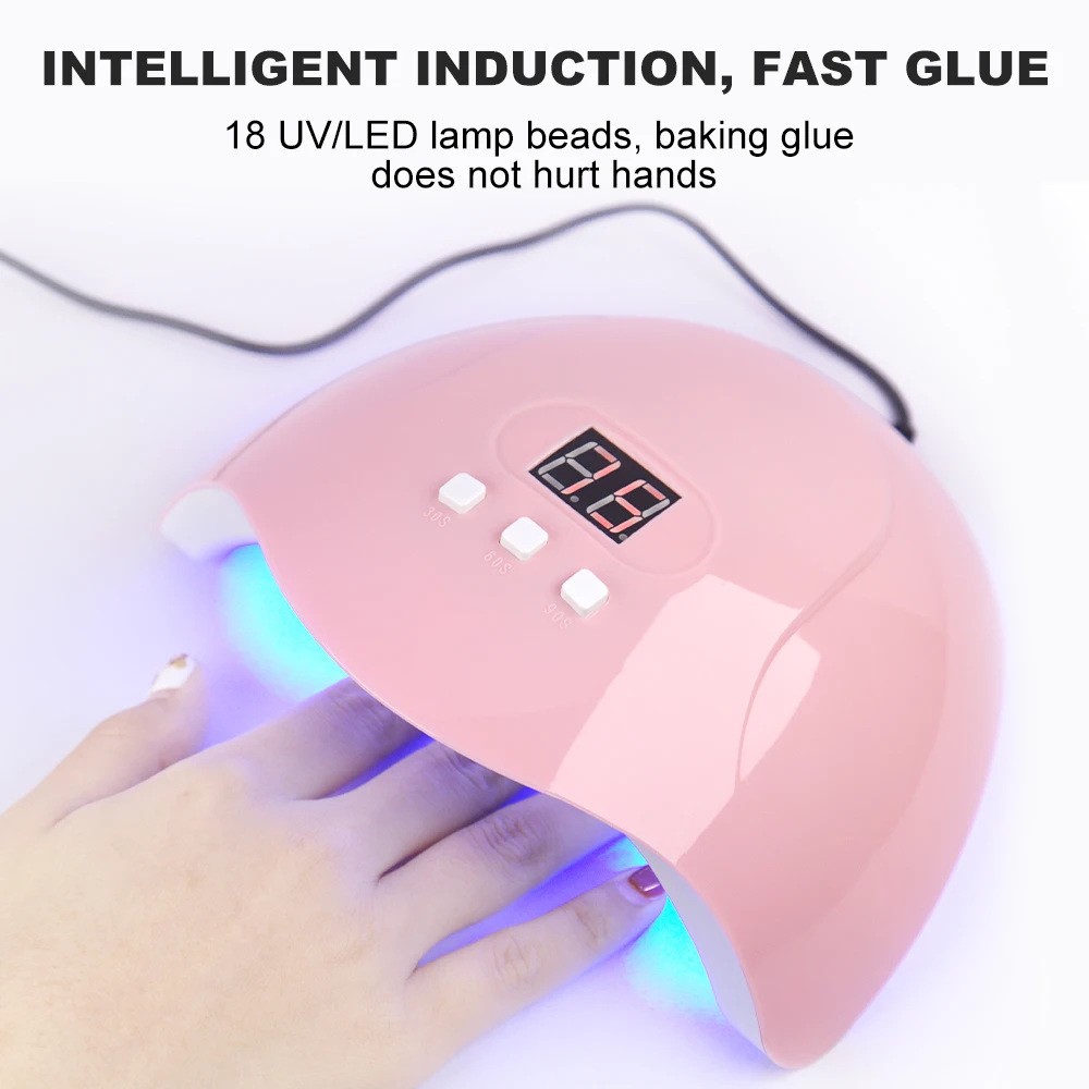 Limegirl Gel Nail Kit with 36W UV Lamp 6pcs Set 8ml Professional Nail Polish Base Top Coat Matte Finish for DIY Home Nail Art