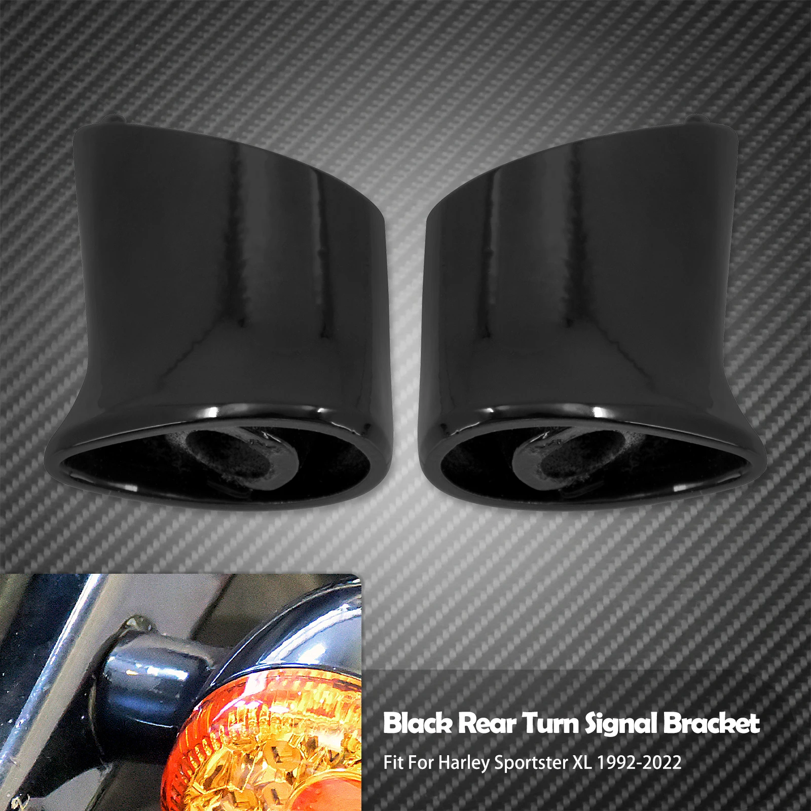 Motorrad Hinten Blinker Halterung Schwarz/Chrom Für Harley Sportster XL 1200 883 72 48 Eisen Roadster Custom Low 1992-2022