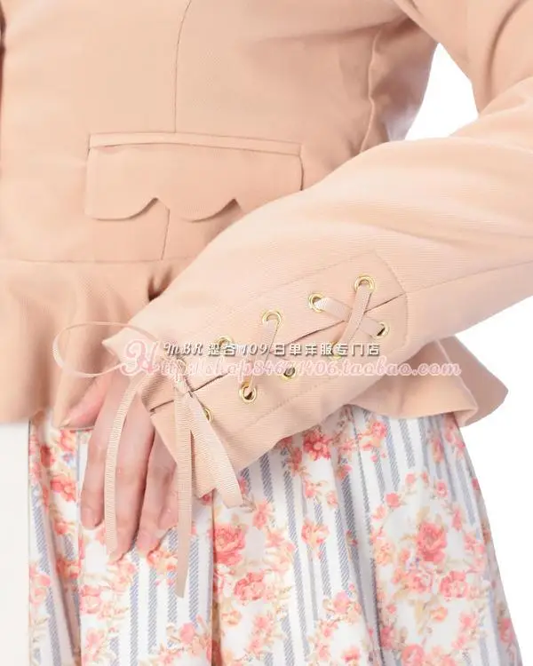 Japan Liz Lisa Ribbon Sleeve Bow Jacket  Ruffle Short Coat