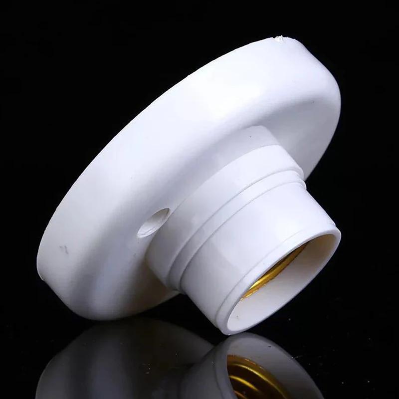 E27 Screw Cap Socket White Ceiling Light Bulb Fixing Stand Light Bulb Holder