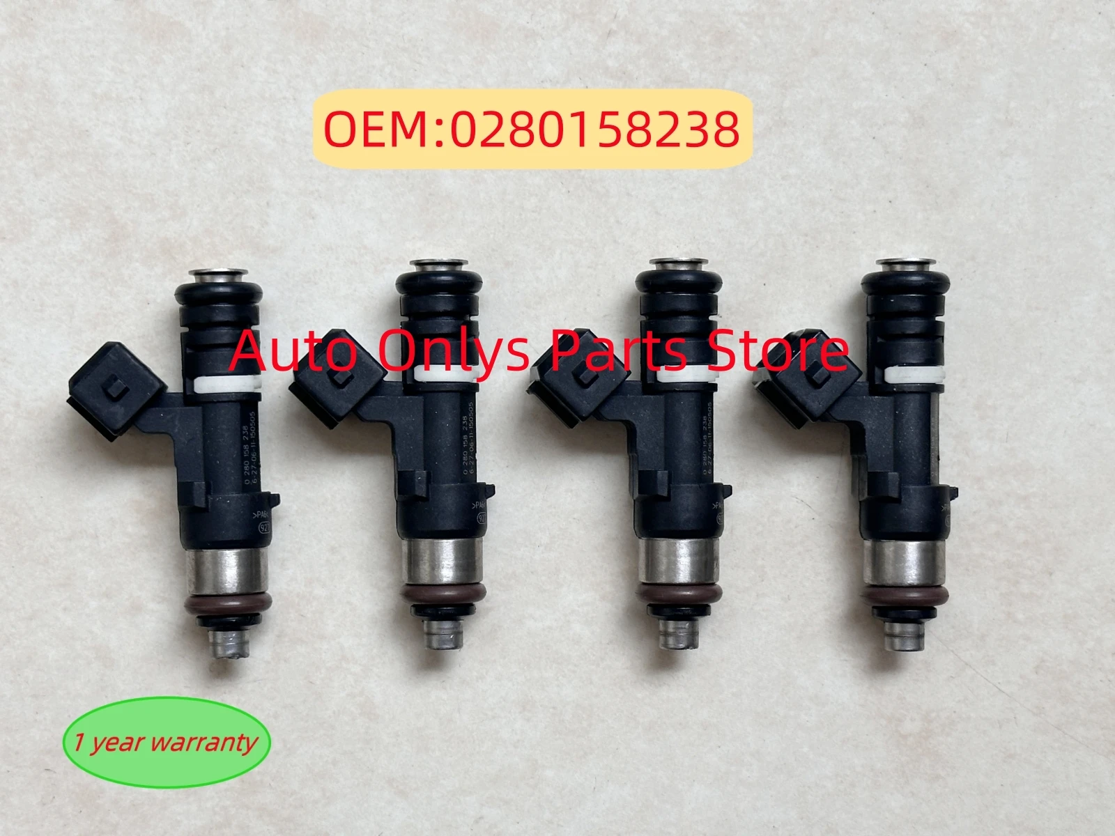 4pcs 0280158238 Fuel Injector For Ford C-Max II Ecosport Fiesta Saloon VI Focus 1.6L 1674854 car accessories