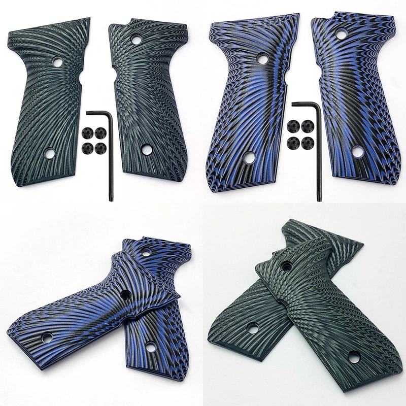 2 Colors G10 Grip Handle Patches For Beretta 92 / 96 Full Size,Beretta 92 FS,M9, 92a1, 92 INOX Scale DIY Making Replacement