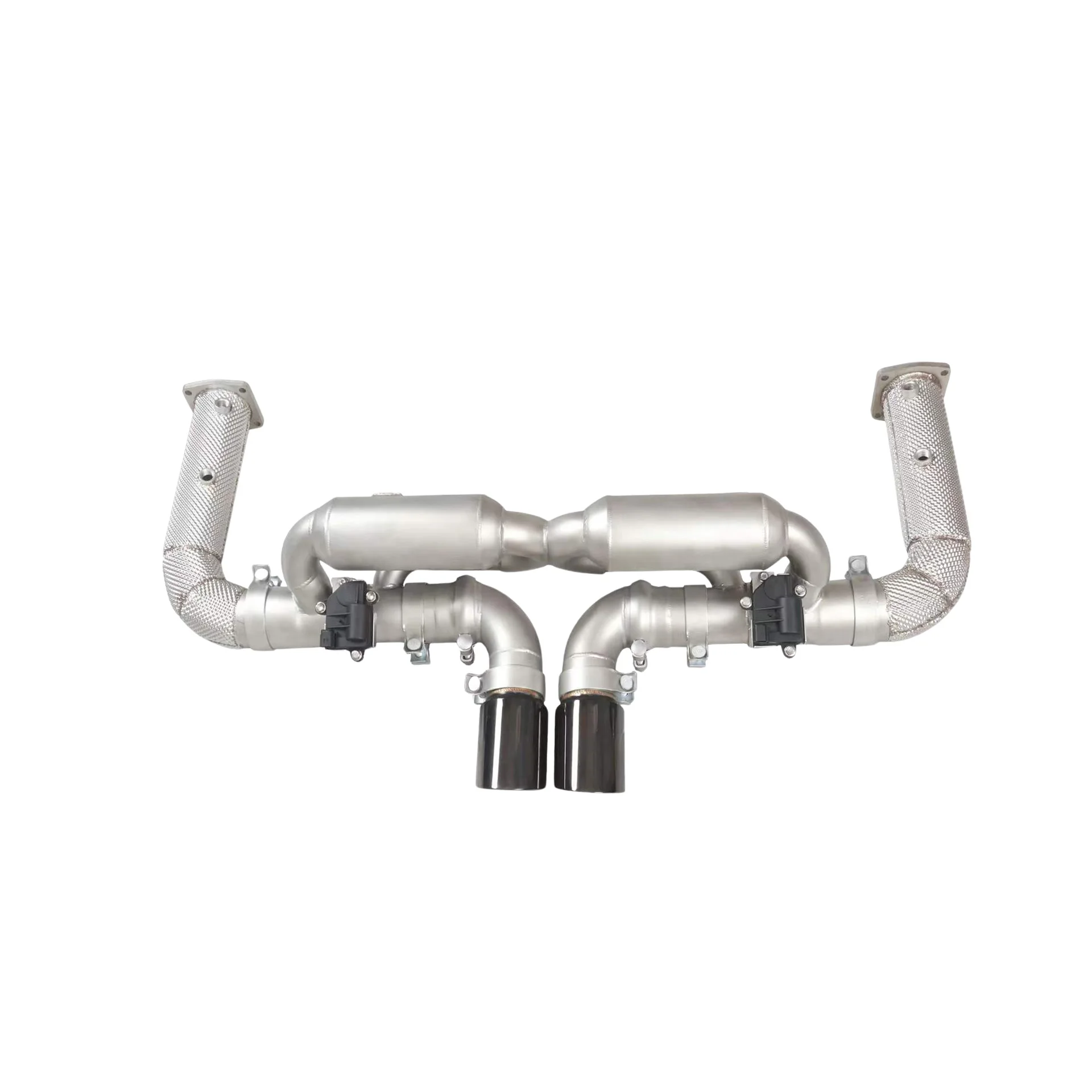 YT Custom Turbo Downpipe (with Catalyst)  Silenced Racing Exhaust for Porsche 911 997/997.2 Turbo S 3.8T