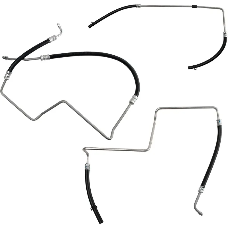 

TRQ Power Steering Pressure Return Hose Assembly Set 3pc Compatible with Trailblazer Envoy