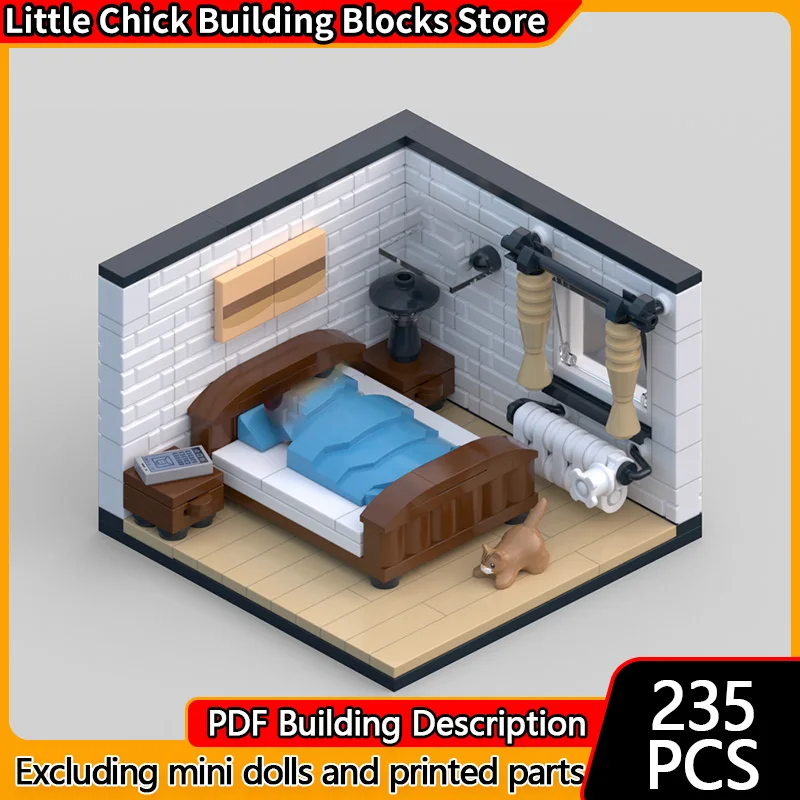 

City Street View Model MOC Building Bricks Residential Bedroom Modular Technology Children Holiday Gifts Assemble Toys Suit