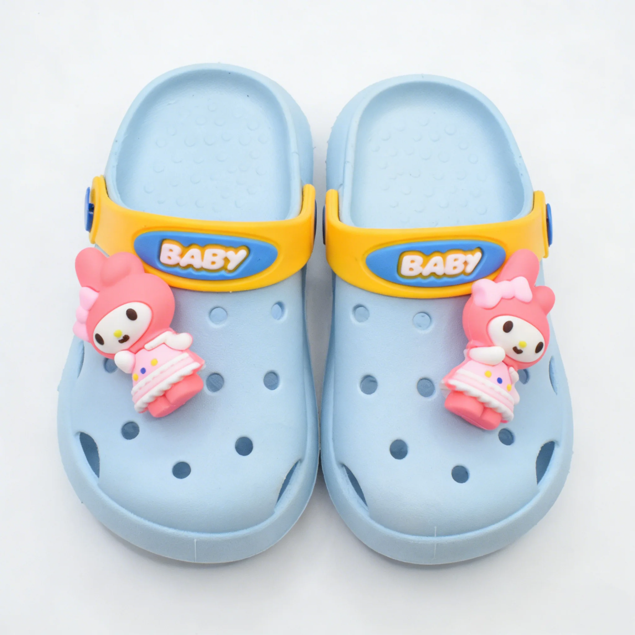 

Sanrio Kids'Slippers My Melody PVC Summer Fashion Shoes For Children Anti-slip Thick Bottom Designer Blue Pink Size 20-33 3699