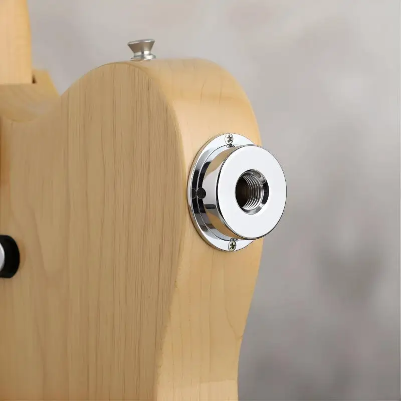 New Round Socket Electric Guitar Audio Output Jack Plate Socket Guitar Jack Electric Bass Output Guitar Accessories