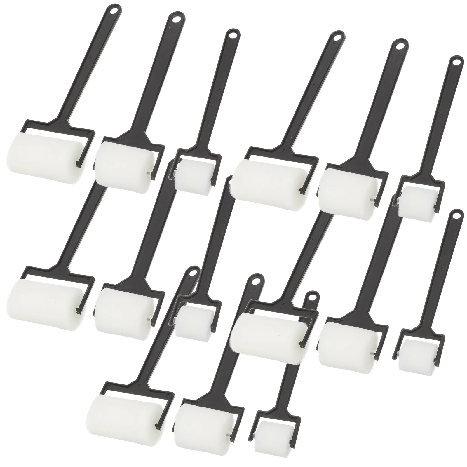 رغوة اللوحة فرش 15 قطعة مجموعة الإسفنج الأسطوانة كيت للحرف الفنية DIY تلطيخ ملصق فرشاة مواد الطلاء بكرات #4