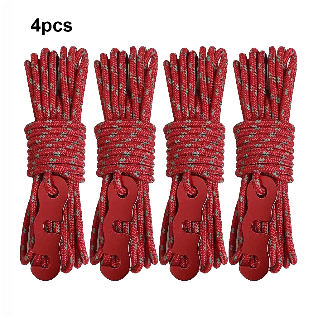 4 Pcs Tent Rope Hiking Wire Camping Supplies DIY Prop Climbing Equipment