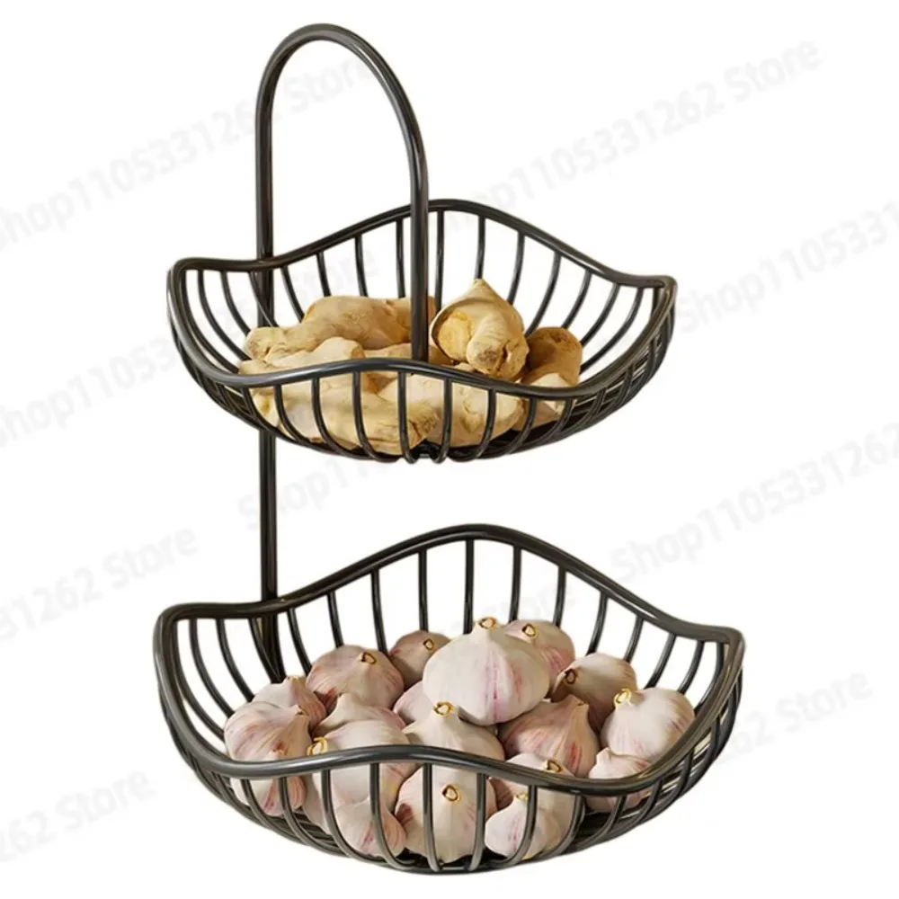 Multifunctional Vegetable Storage Rack Green Onion Holder Multi Layer Shelf Basket for Home Kitchen Living Room