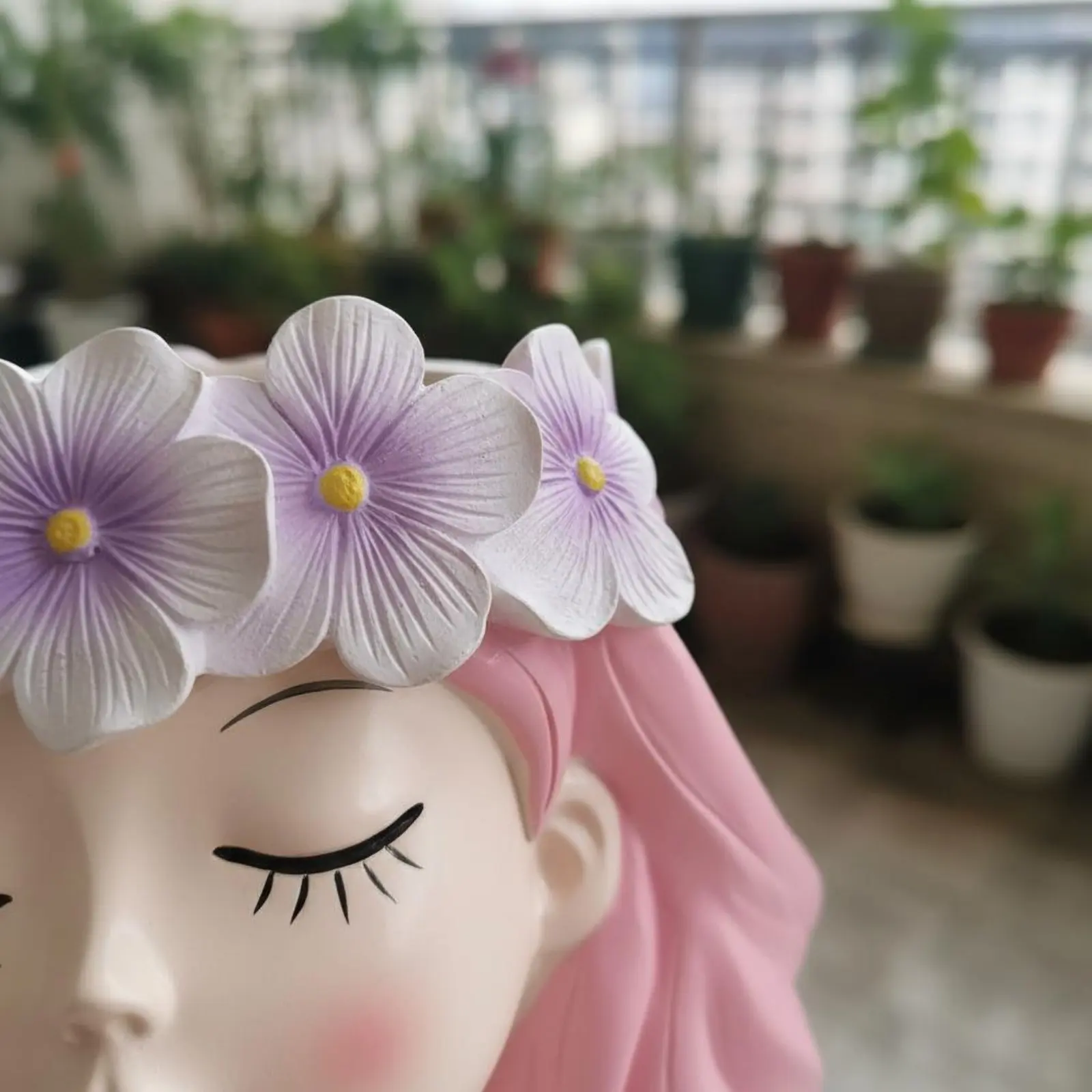 Fairy Plant Pot Creative Design Succulent Planter Figurine Girl Planter Statue Decorative Decor Item Cute for Balcony, Garden - view 6