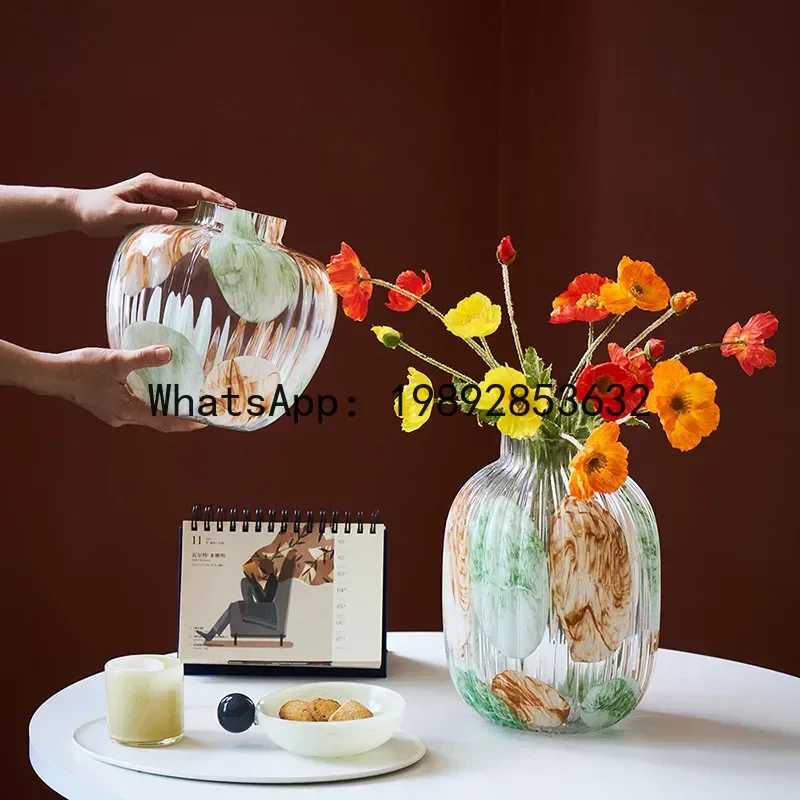 

Clear Glass Vase Irregular Pattern Hydroponic Dried Flower Arrangement Terrarium Flower Vase Home Decoration Accessories