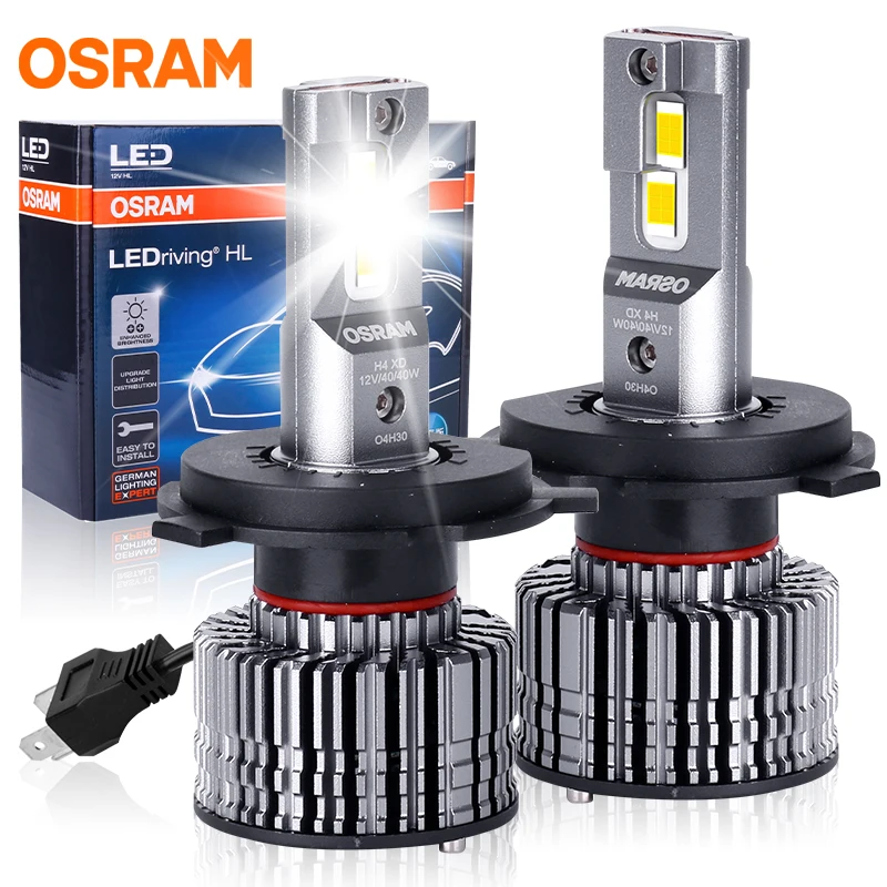 Lâmpadas LED OSRAM LEDriving XLZ HL H7 H4 para Faróis de Carro H8 H11 H16 HB3 HB4 HIR2 9012 12V 6000K Super Brilhantes Brancas 2 Peças