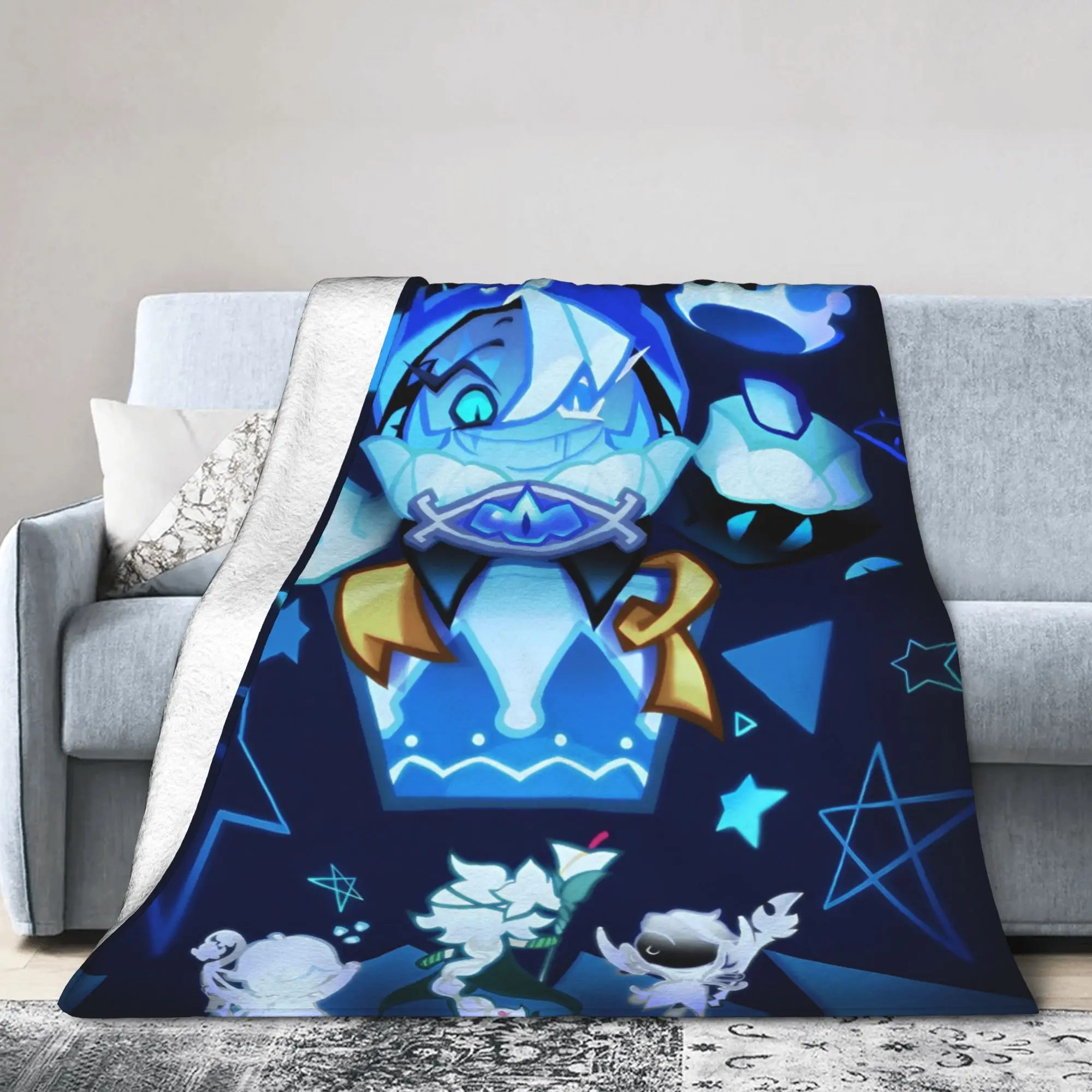 Shadow Milk Cookie Run Kingdom Blankets Cute Cartoon Anime Fleece Throw Blankets Home Couch Decoration Soft Warm Bedsprea,