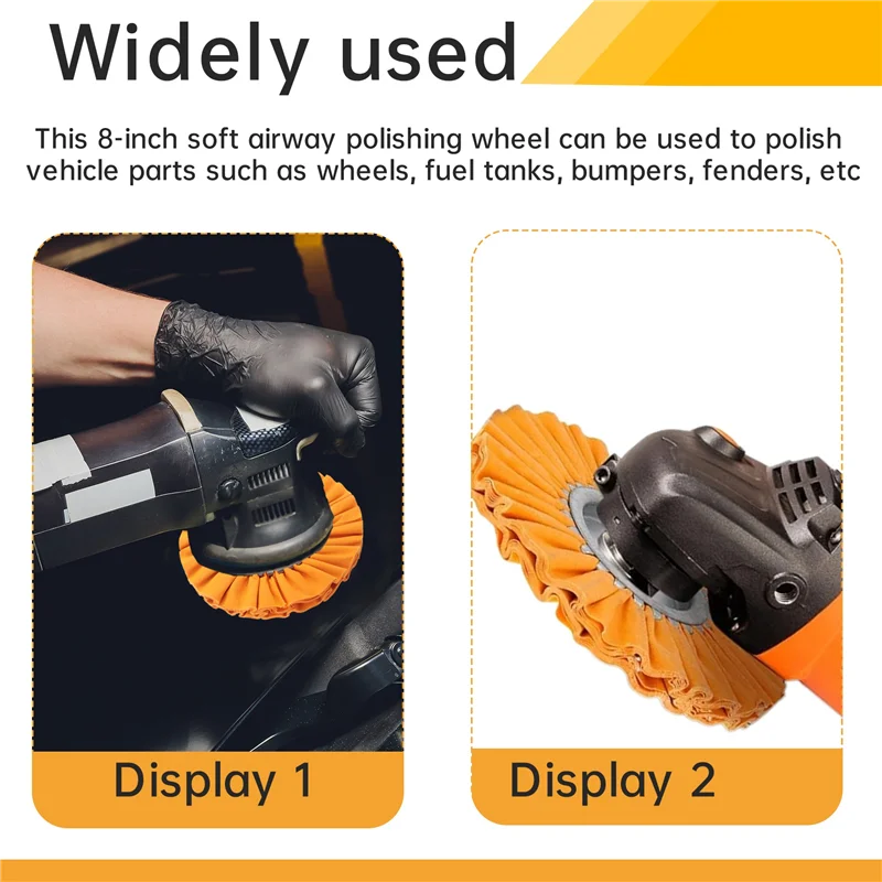 ABXF-Airway 研磨ホイールキット、アングルグラインダー用木工機械布ホイール、直径 8 インチ、4 個