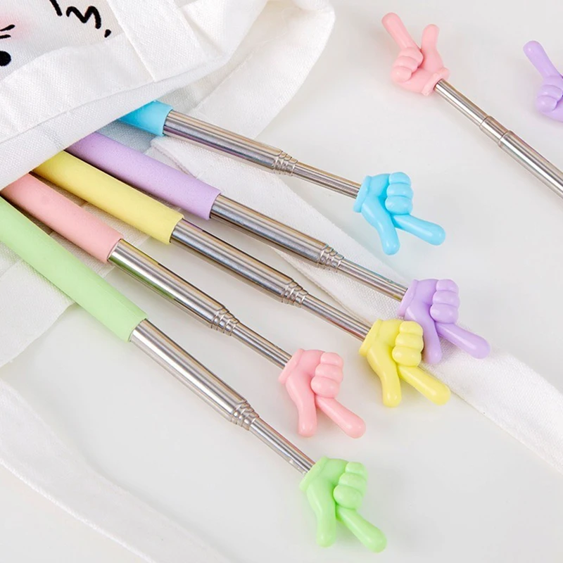 1 قطعة على شكل إصبع السبورة مقدم عصا أدوات دليل القراءة ألوان متعددة المتاحة المضادة للانزلاق المحمولة يده عصا ZYF #2