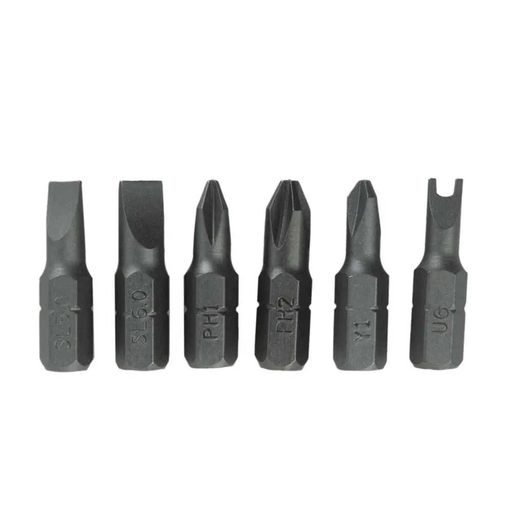 Chave de fenda magnética portátil Broca de aço de liga EDC Home Repair Tools 7 em 1 chave de fenda 1/4 em 1