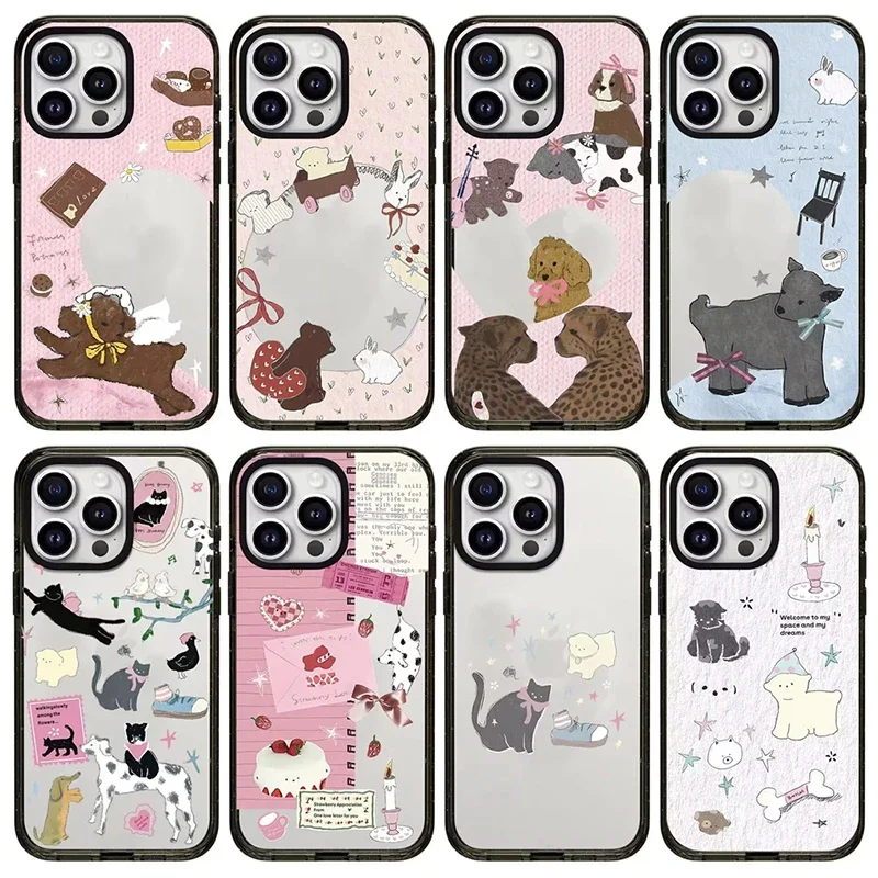 

Cartoon Puppy Lover 2.0 Acrylic Black Border iPhone 12 13 14 15 16 Pro Max Case - Protective IPhone Case with MagSafe