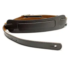PU Color Leather Electric Guitar Strap Solid Color Adjustable Guitar Crossbody Strap with Shoulder Pad Guitar Accessories