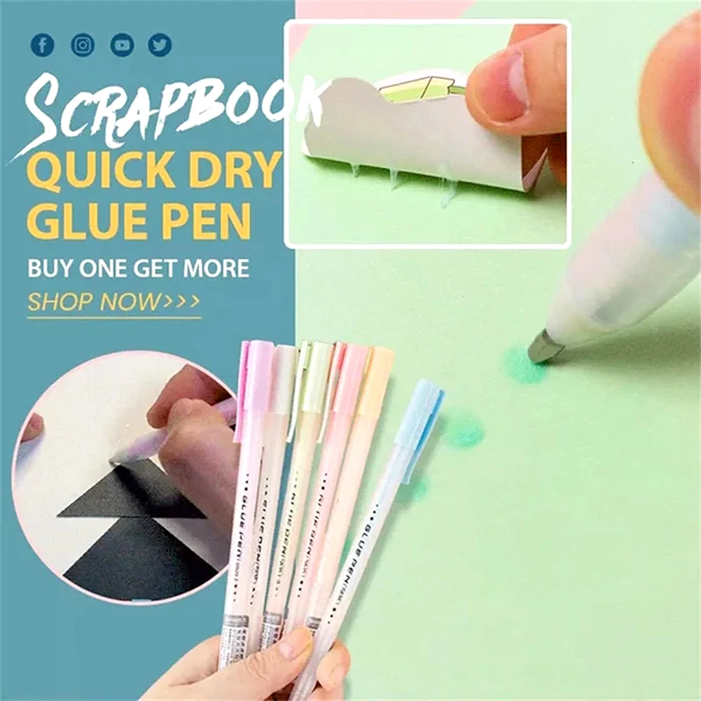 Plastic Dispensing Pen Practical Solid-Glue Stick for School Office