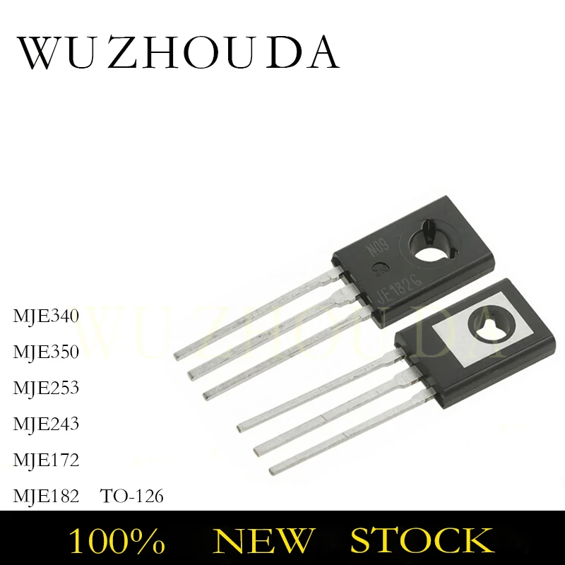 10PCS MJE340 MJE350 MJE253 MJE243 MJE172 MJE182 TO-126 TO-225 NPN PNP TRANSISTOR NEW STOCK