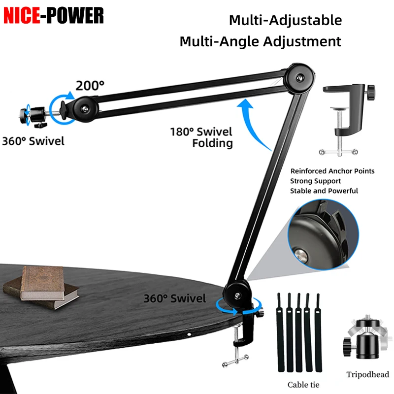 Upgrade Foldable Stand,Microscope Support, Electron Microscope Adjustable Bracket For Industrial Video Microscopes PCB Quality