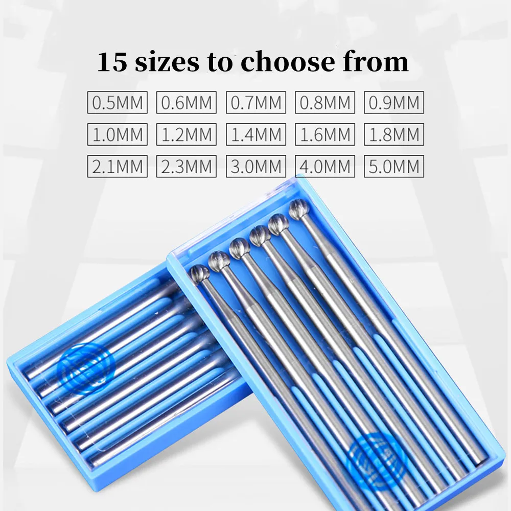 1psc 2.35mm 생크 구형 조각 칼 0.5mm-5.0mm 나무 조각 도구 구형 조각 칼 목판 목각 커터