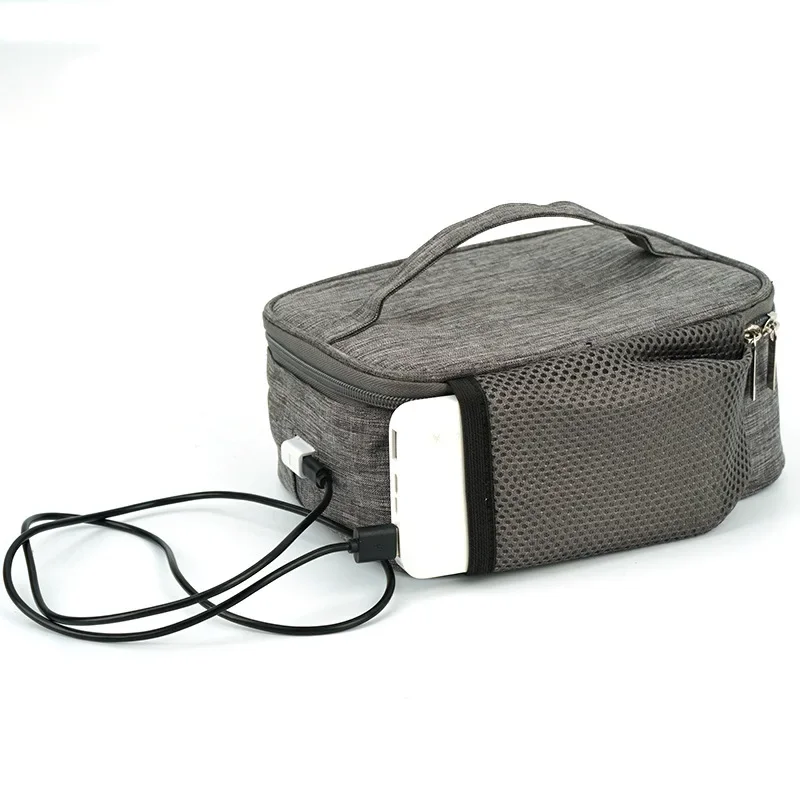 Portable USB Plug Electric Heated Bag Oxford Waterproof Office Outdoor Travel Picnic Food Lunch Box Heating Thermal Packet 5V