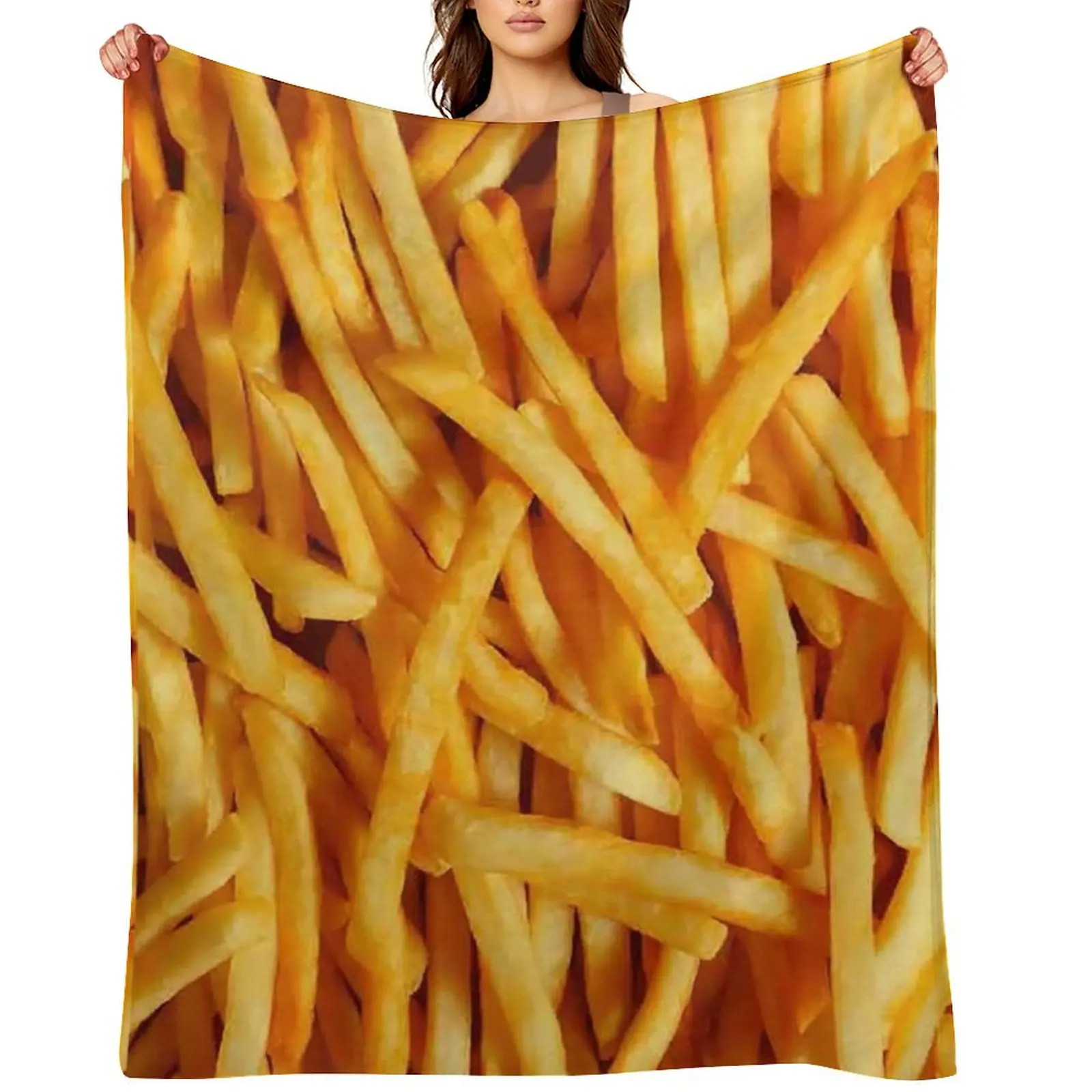 

Fries Throw Blanket Custom for winter Hairys Thermals For Travel Blankets