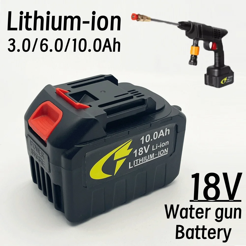 18V 10Ah/10000mAh Replacement Li-Ion Battery for Car Washer High Pressure Water Gun Car Wash Spare Part