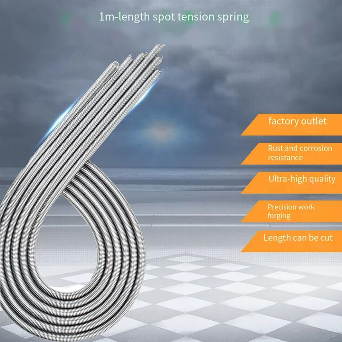 1 Meter Spring Steel Tension Spring Long Strip Band Ring Hook Slender Soft Wire Diameter 0.2-1.0mm Outer Dia 1-16mm