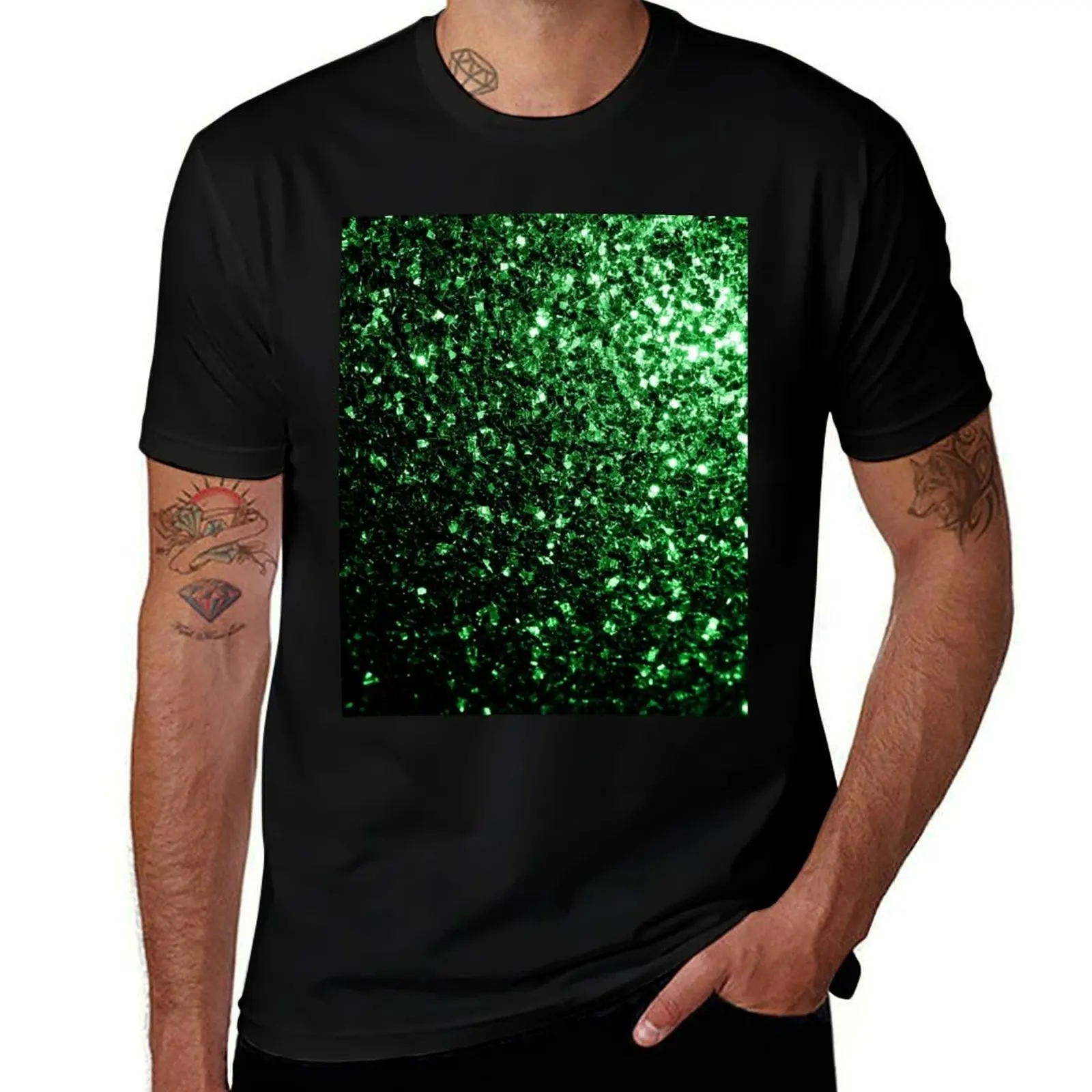 

Glamour Dark Green faux glitter sparkles (Photo of Glitter - Not Reflective) T-Shirt