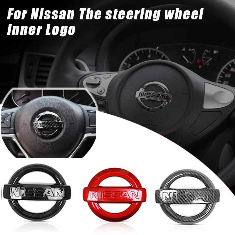 1 قطعة ABS لنيسان قاشقاي J11 J10 X درب ملاحظة جوك سنترا باترول ميكرا ليف عجلة توجيه سيارة مركز شعار ملصقات