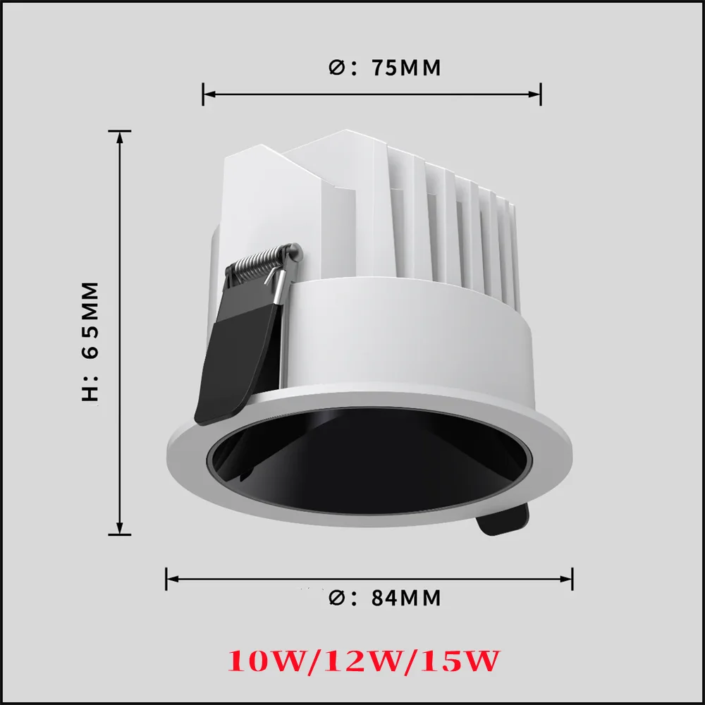 Recessed LED High Luminous Efficiency COB Downlight Dimmable 12W 15W 18W 24W Ceiling LED Spot Light 120° 30W 40W Indoor Lighting