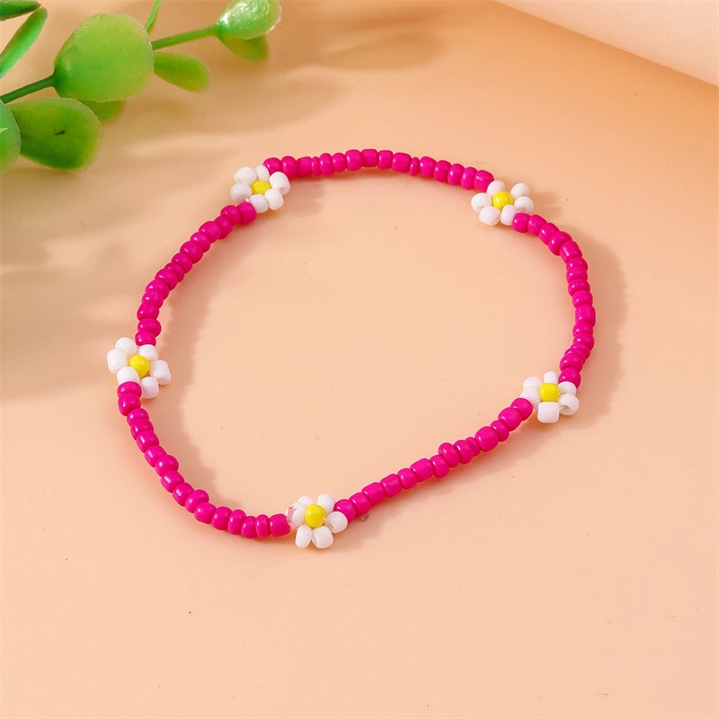Böhmisches handgefertigtes Armband mit bunten Perlen für Damen, süßes Blumen-Perlenarmband, Party-Schmuck, Geschenke für Mädchen – Detail 4